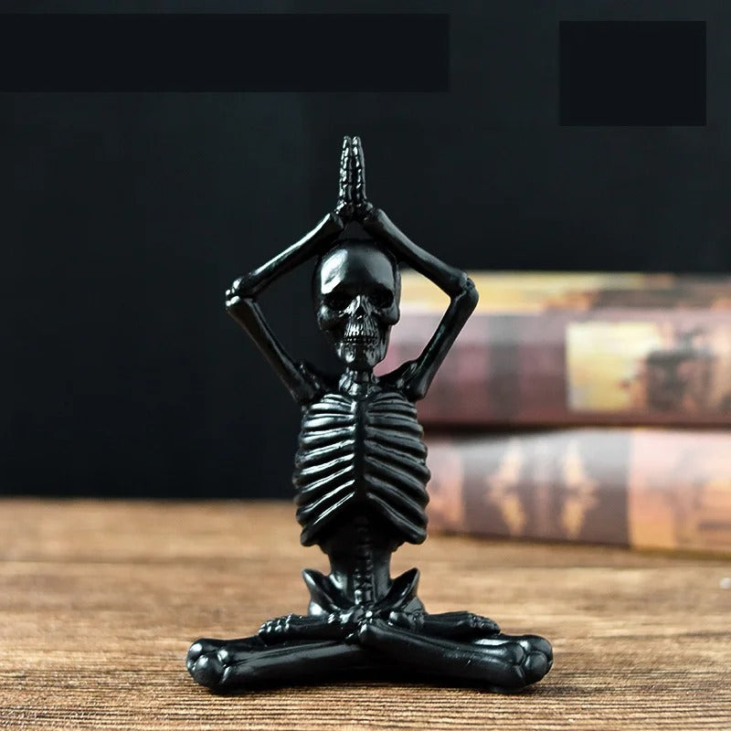 Figurka szkieletu na Halloween, dekoracja z żywicy