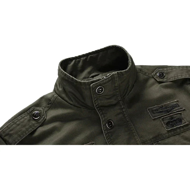 TacticalCrest - Men's Military Style Winter Coat With Stand Collar