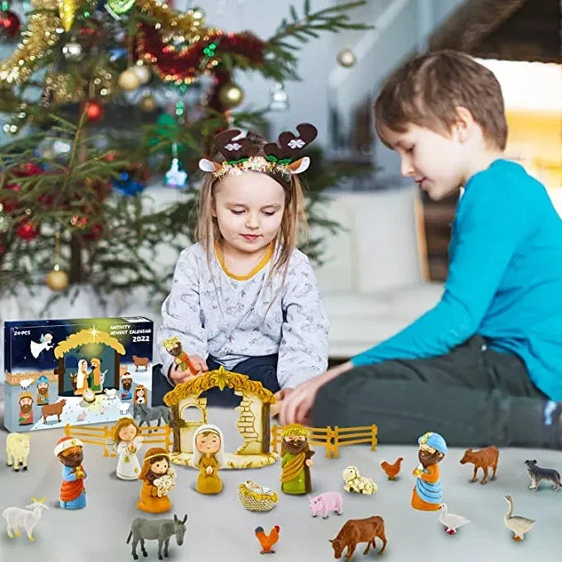 Betlémový adventní kalendář – 24 interaktivních figurek betléma