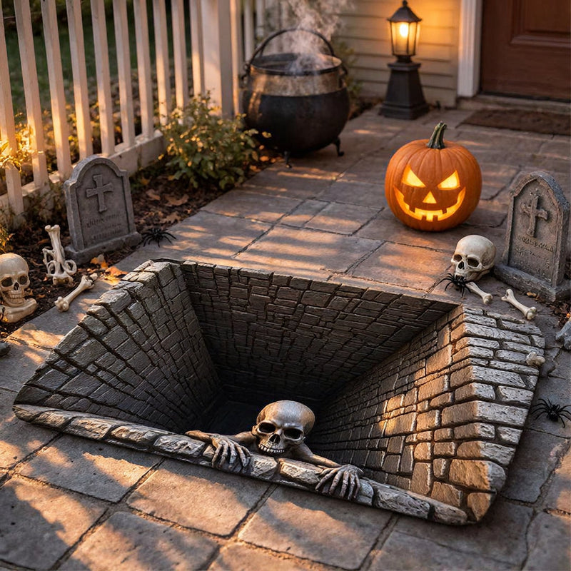 Hexamat – Felpudo de Halloween 3D con ilusión óptica