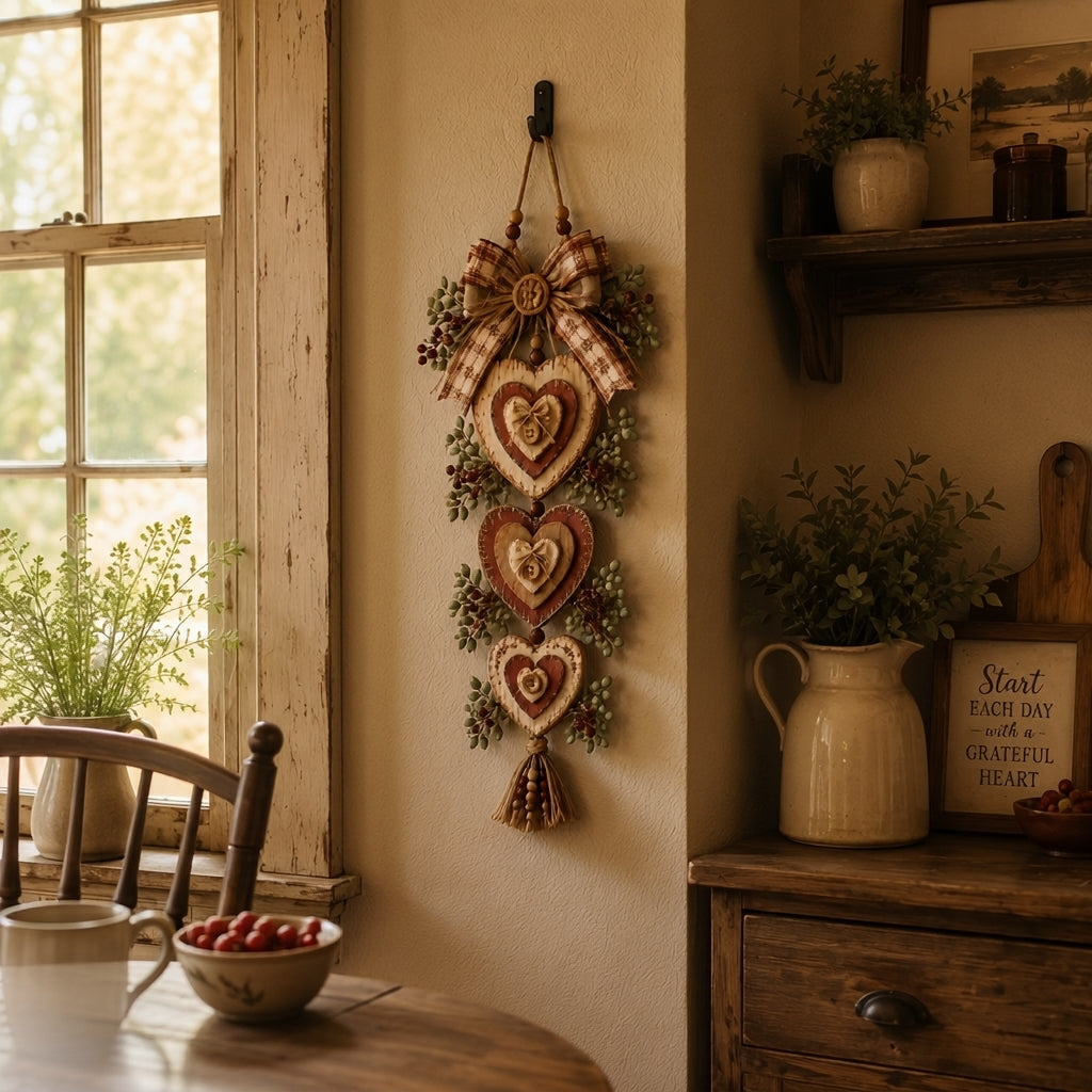 Colgante de pared en forma de corazón Heartbeam - Diseño vintage