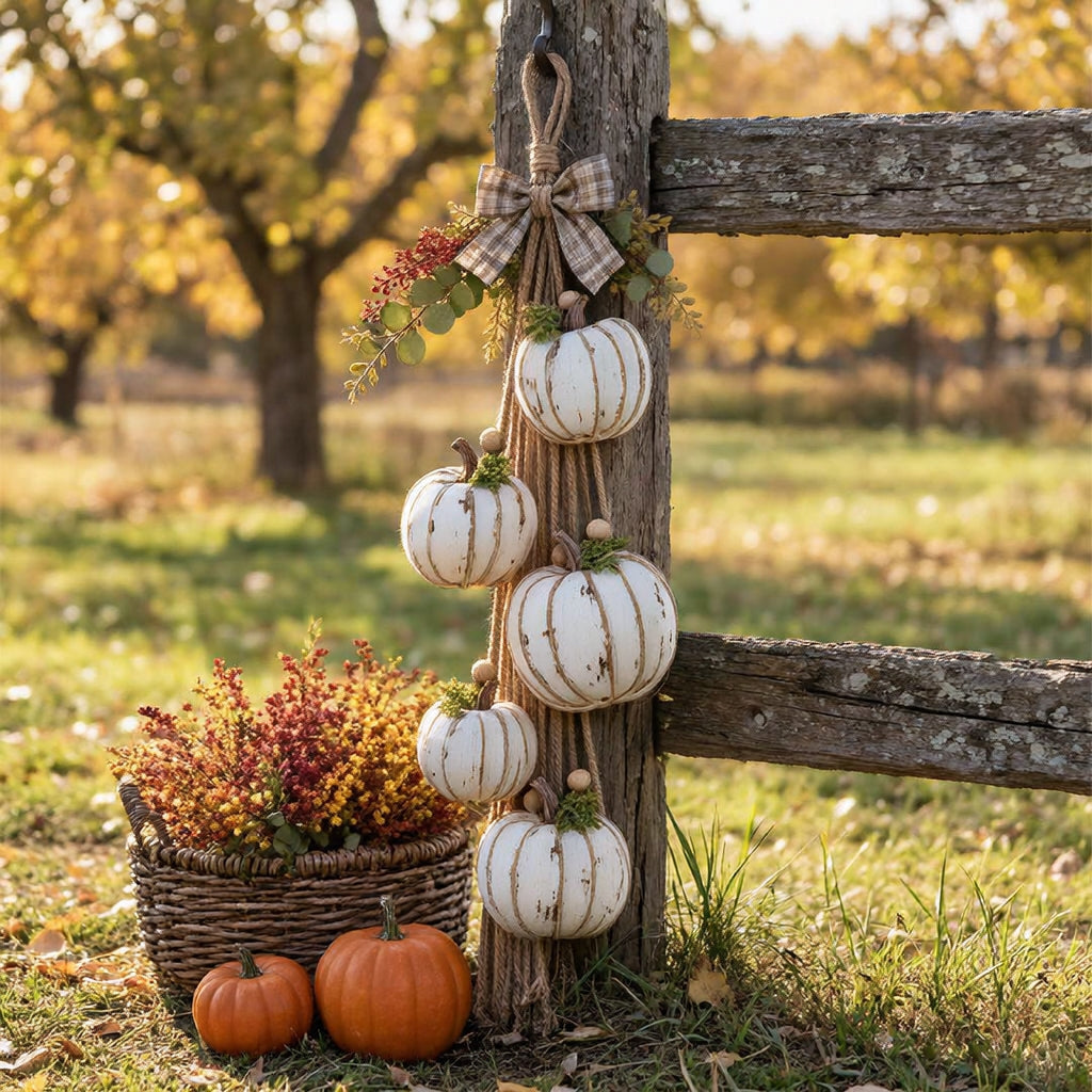 Pumpglow - Ghirlanda di zucche luminosa con luci LED integrate