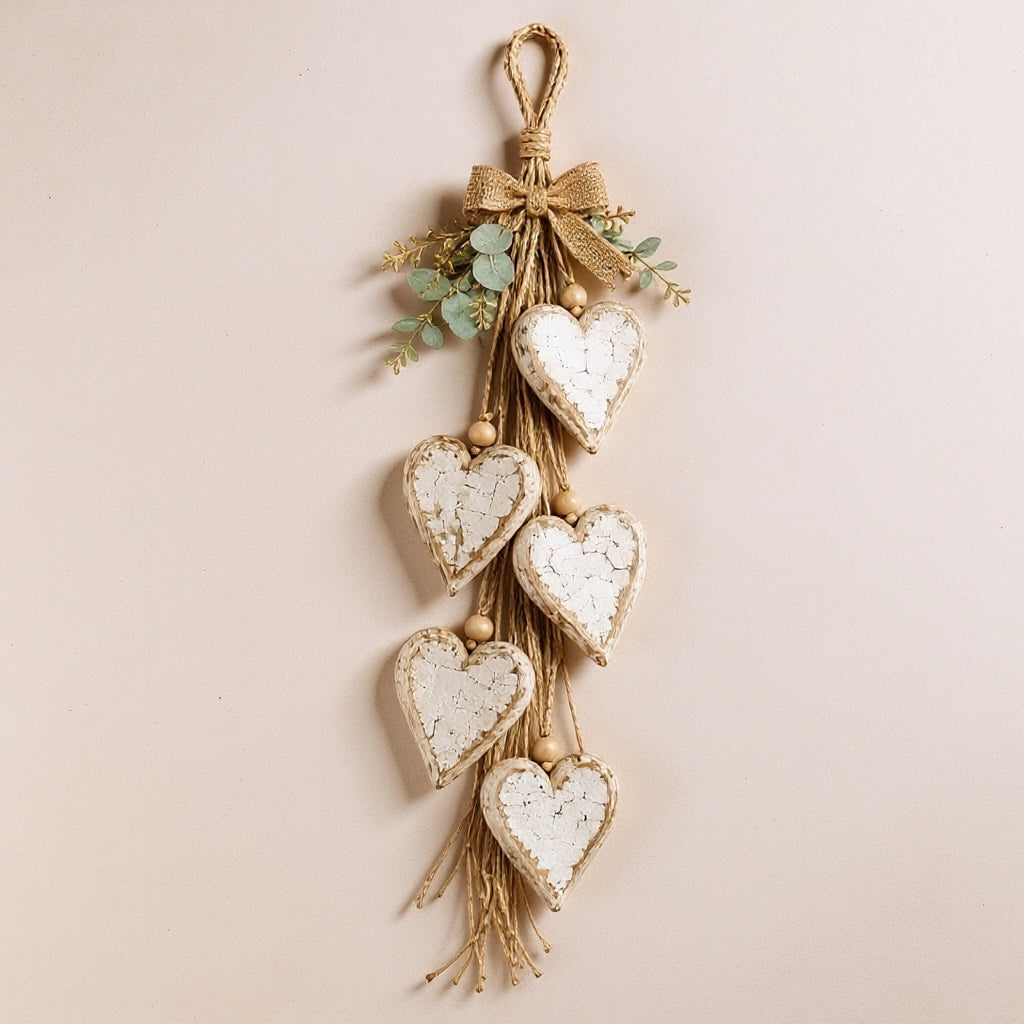 Decorazione da parete a forma di cuore in legno Lumheart con illuminazione LED