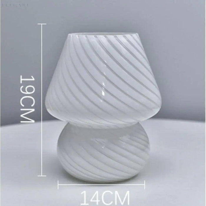 MushGlow - Elegant Mushroom LED Glass Lamp for stylish room decor