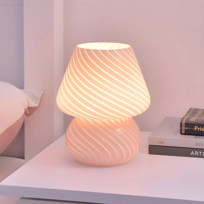 MushGlow - Elegant Mushroom LED Glass Lamp for stylish room decor