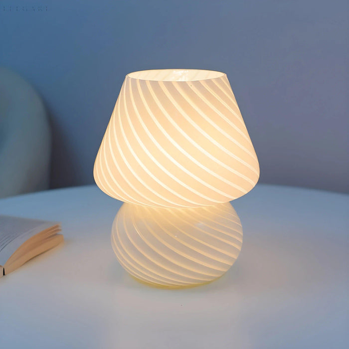 MushGlow - Elegant Mushroom LED Glass Lamp for stylish room decor