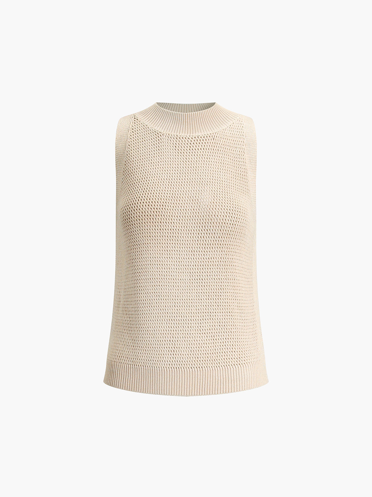 Linda – Top senza maniche con design strutturato e collo alto per un look chic