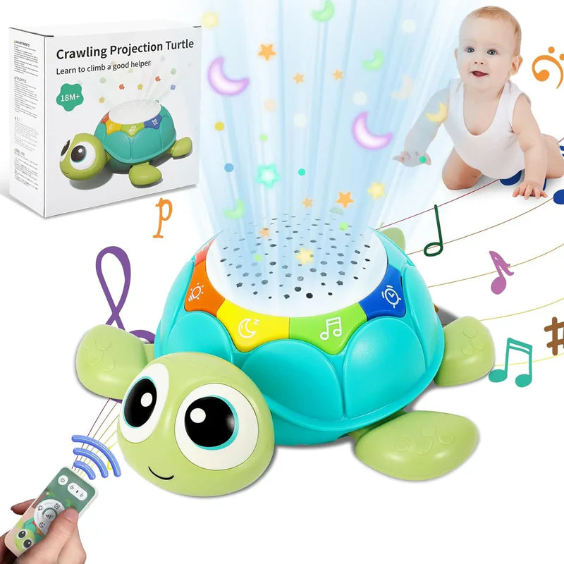 GlowTurtle – Giocattolo proiettore tartaruga con luci rilassanti e musica coinvolgente