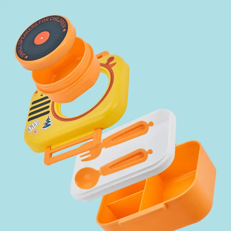 Beatboxy - Speaker-Shaped Lunch Box with Colorful Sticker Design