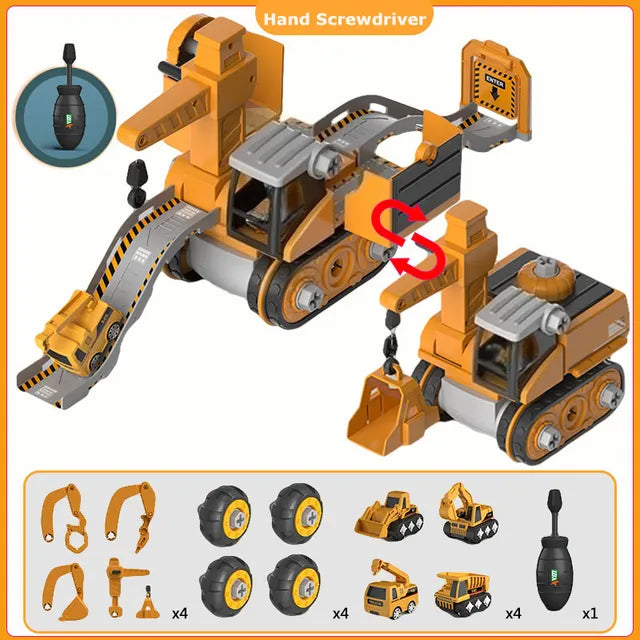 Buildster - Stavební vozidlo s hračkovým šroubovákem a figurkou