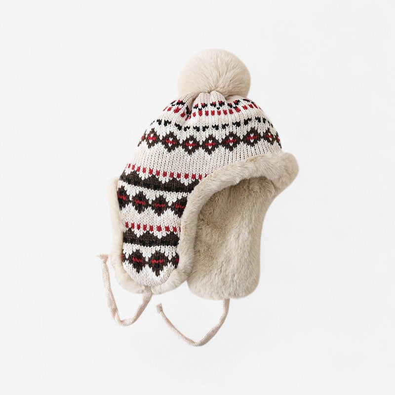 Alina - Trapper Hoed met Oorflappen en Koordsluiting