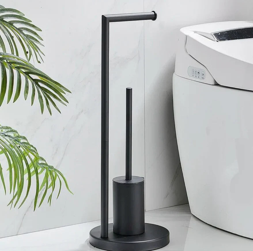 NeatRoll - Elegante Porta Rotolo per Toilette con Spazzola