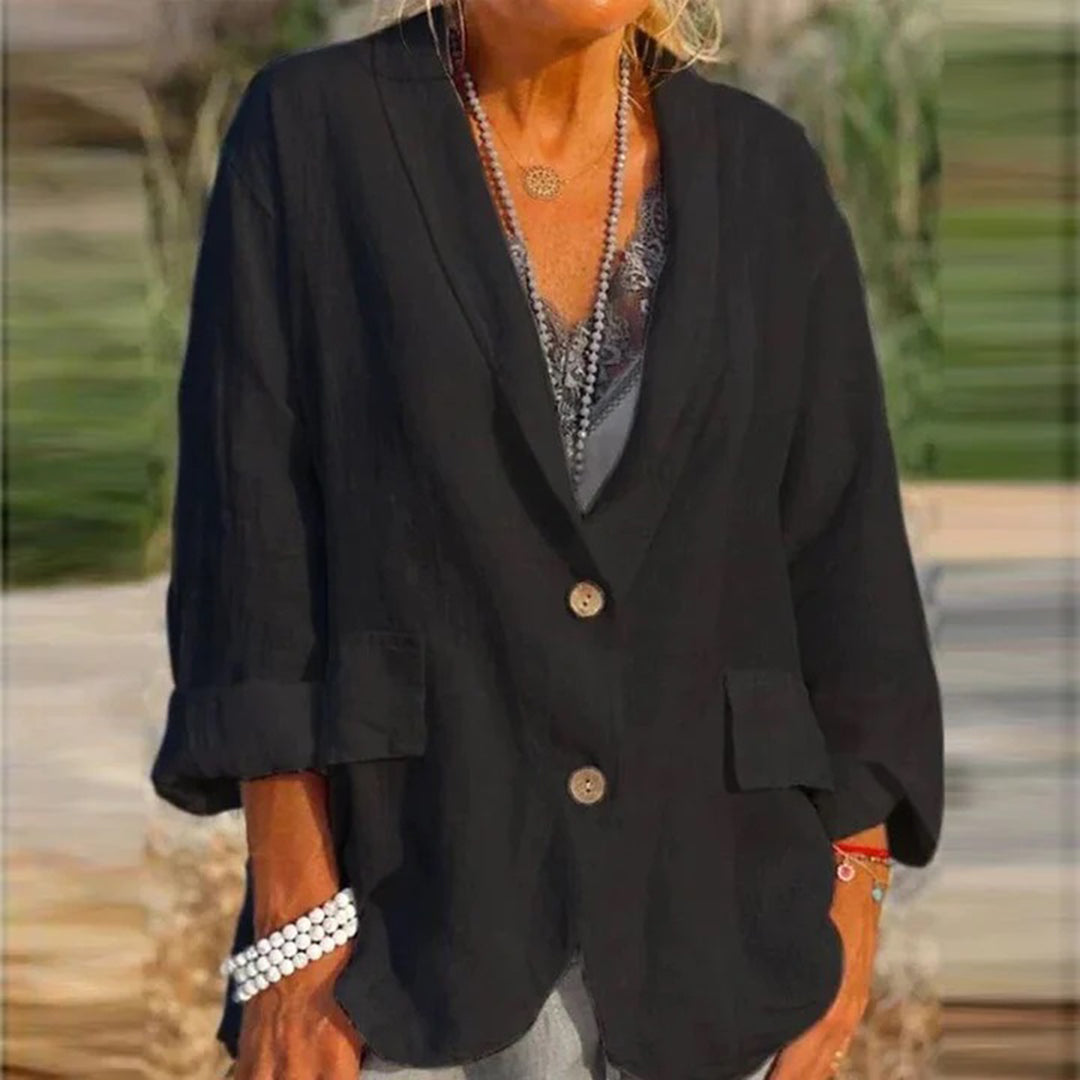 Lina - Blazer décontracté avec manches retroussées
