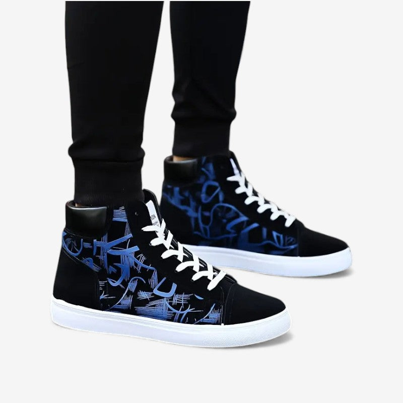 Aidan – Sneaker met vetersluiting en ronde neusontwerp en antislip ontwerp