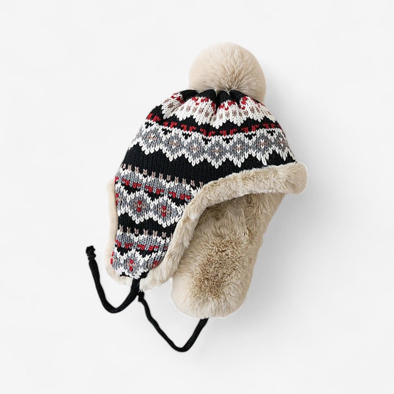 Alina - Trapper Hoed met Oorflappen en Koordsluiting