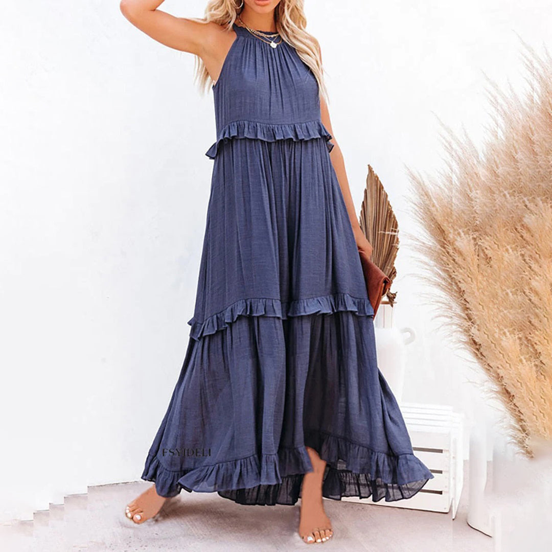 Mira - Abito alla moda senza maniche con scollo rotondo