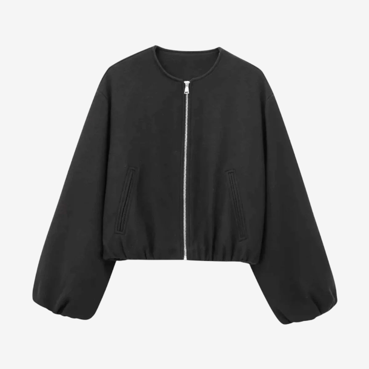 Velmara – Structured Jacket with Balloon Sleeves