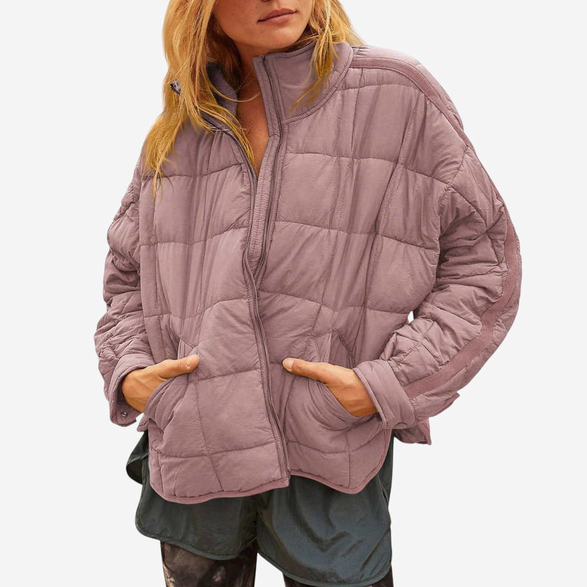 Collaris - Quilted Puffer Jacket with Loose Fit and High Collar