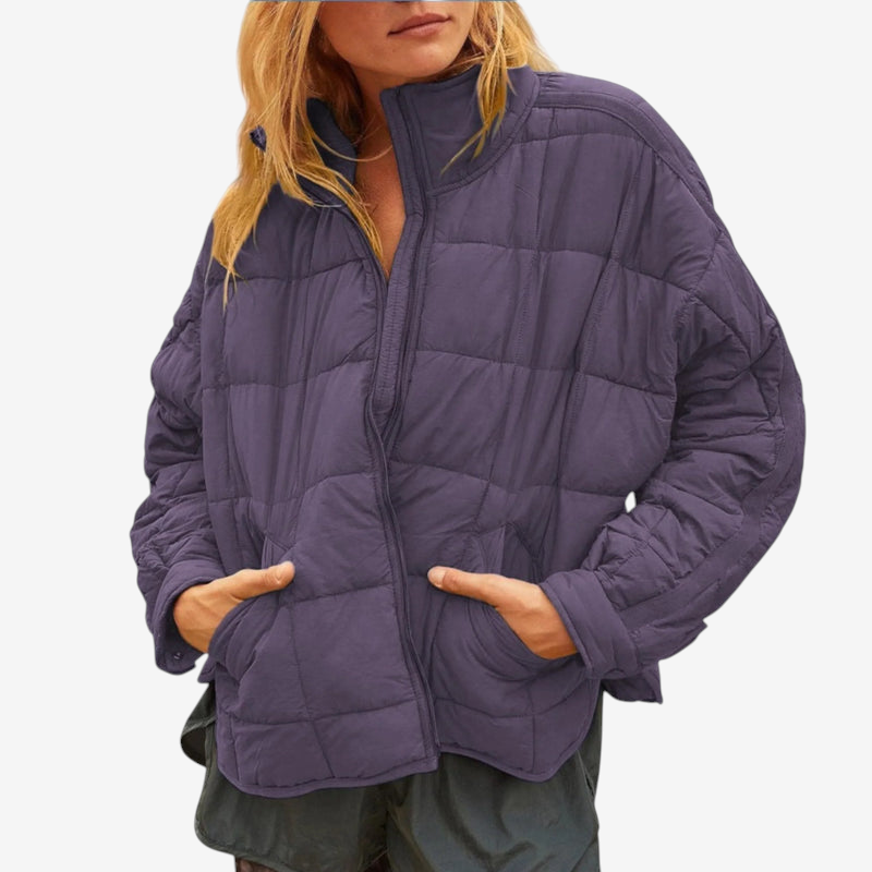 Collaris - Quilted Puffer Jacket with Loose Fit and High Collar