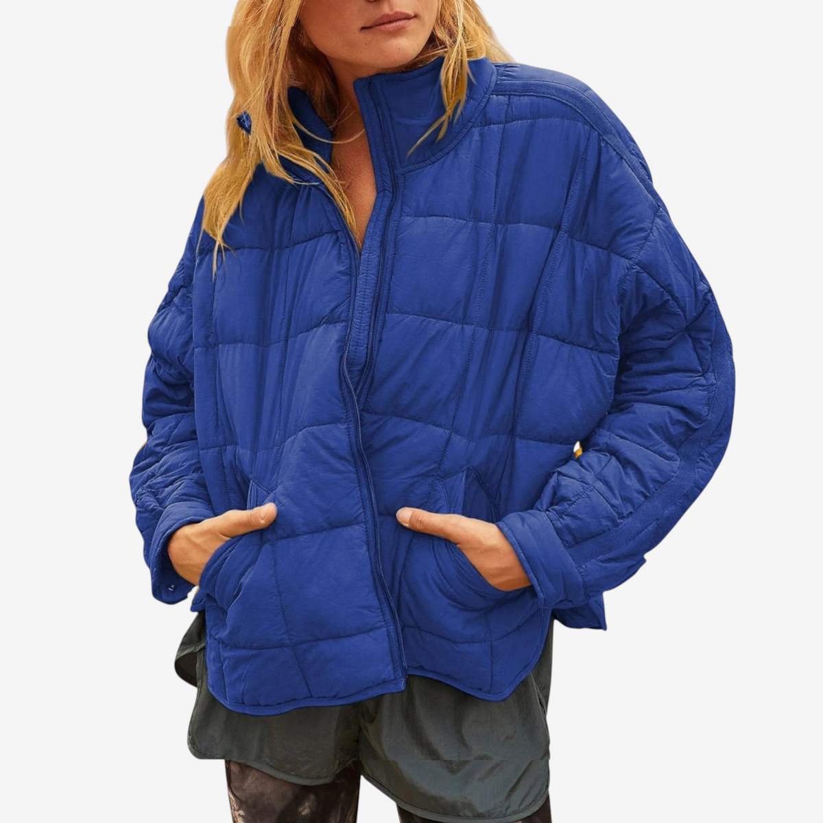 Collaris - Quilted Puffer Jacket with Loose Fit and High Collar