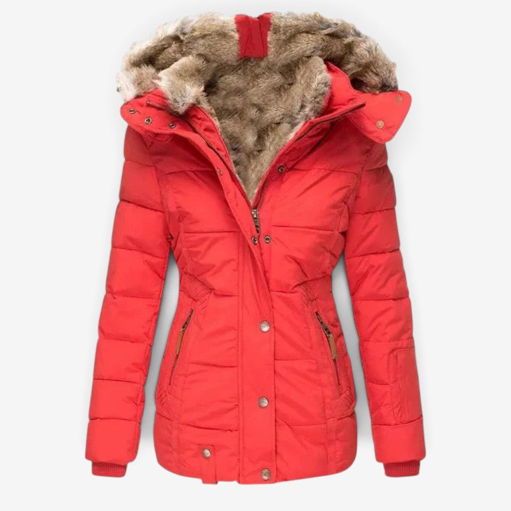 Padora - Cappotto trapuntato da donna con cappuccio rimovibile e molteplici tasche