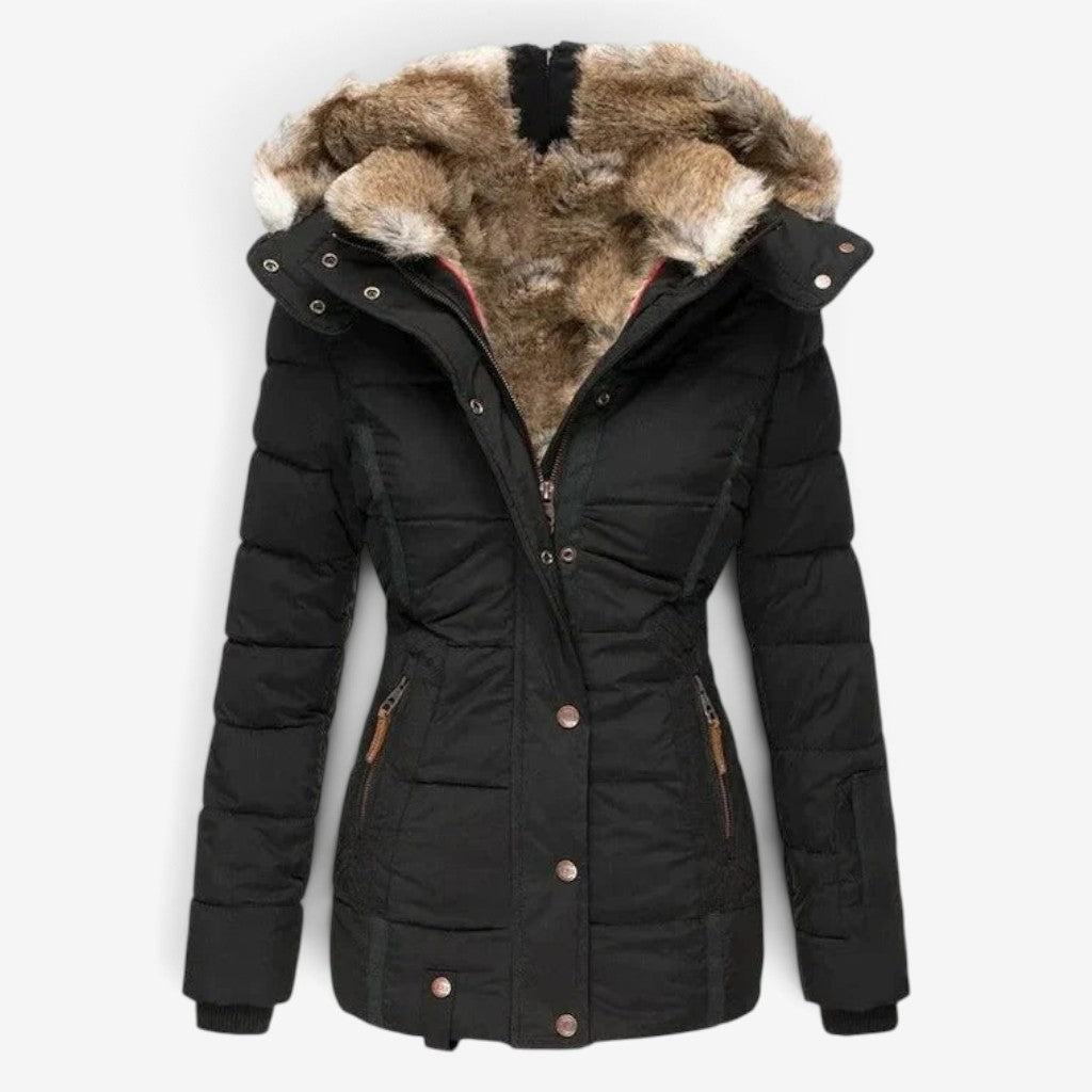 Padora - Cappotto trapuntato da donna con cappuccio rimovibile e molteplici tasche