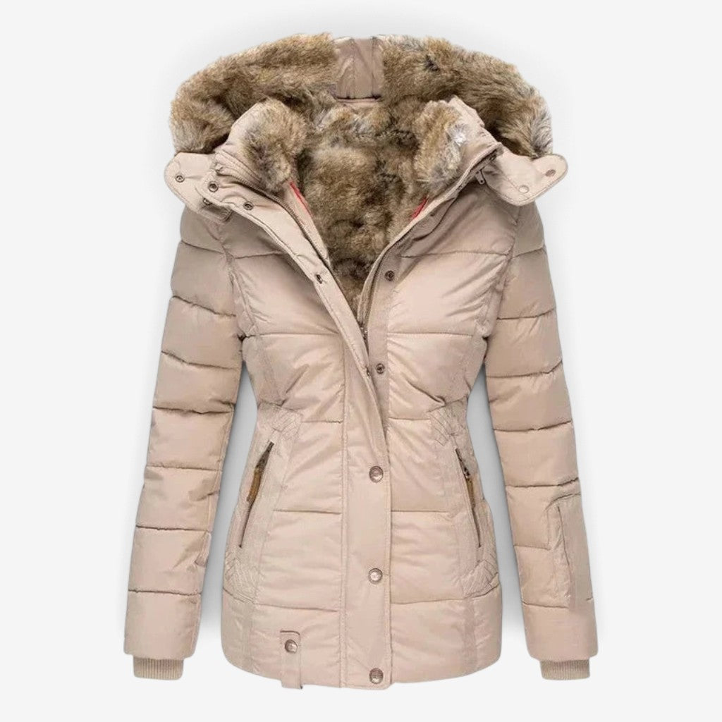 Padora - Cappotto trapuntato da donna con cappuccio rimovibile e molteplici tasche