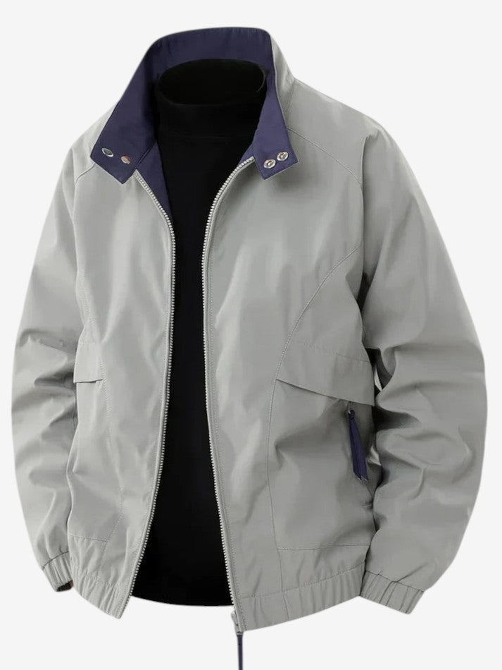 Zavrenix – Relaxed Bomber Jacket with Stand Collar