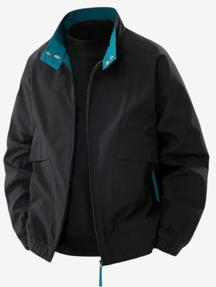 Zavrenix – Relaxed Bomber Jacket with Stand Collar