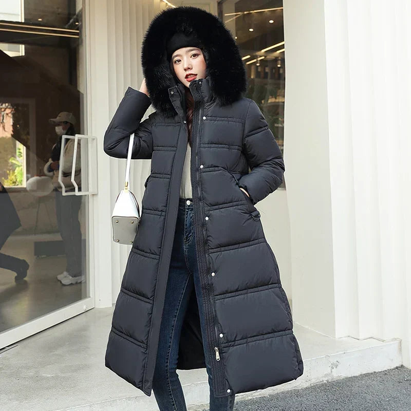 Velnoria – Overlapping Front Coat with Wrap Design