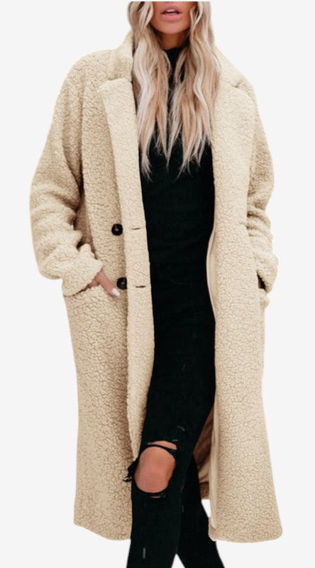 Velqessa – Trench coat a maniche lunghe con collo strutturato