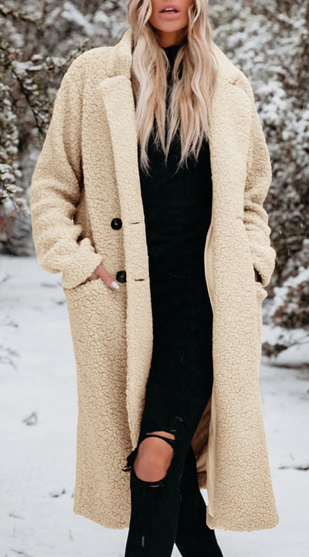Velqessa – Trench coat a maniche lunghe con collo strutturato
