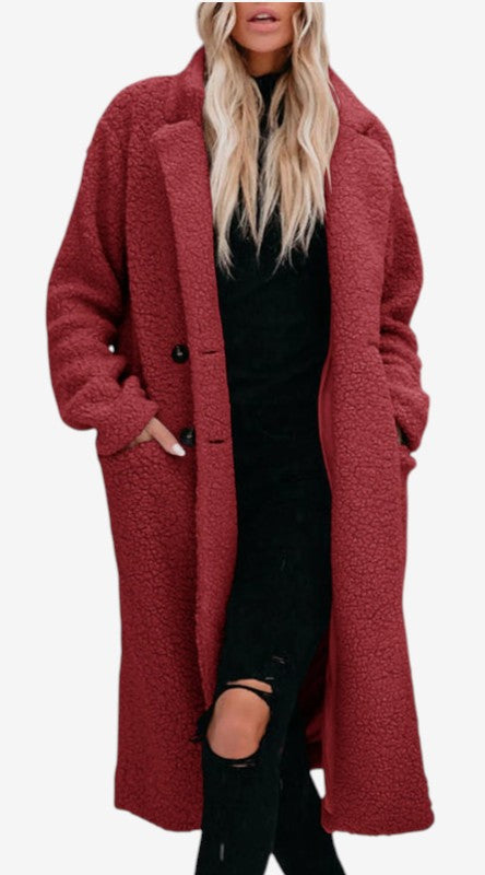 Velqessa – Trench coat a maniche lunghe con collo strutturato