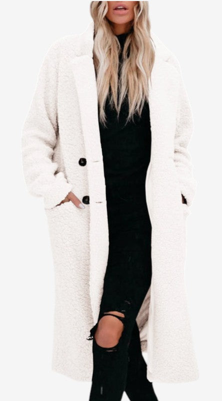 Velqessa – Trench coat a maniche lunghe con collo strutturato