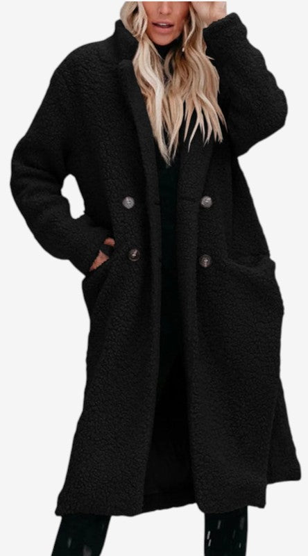 Velqessa – Trench coat a maniche lunghe con collo strutturato
