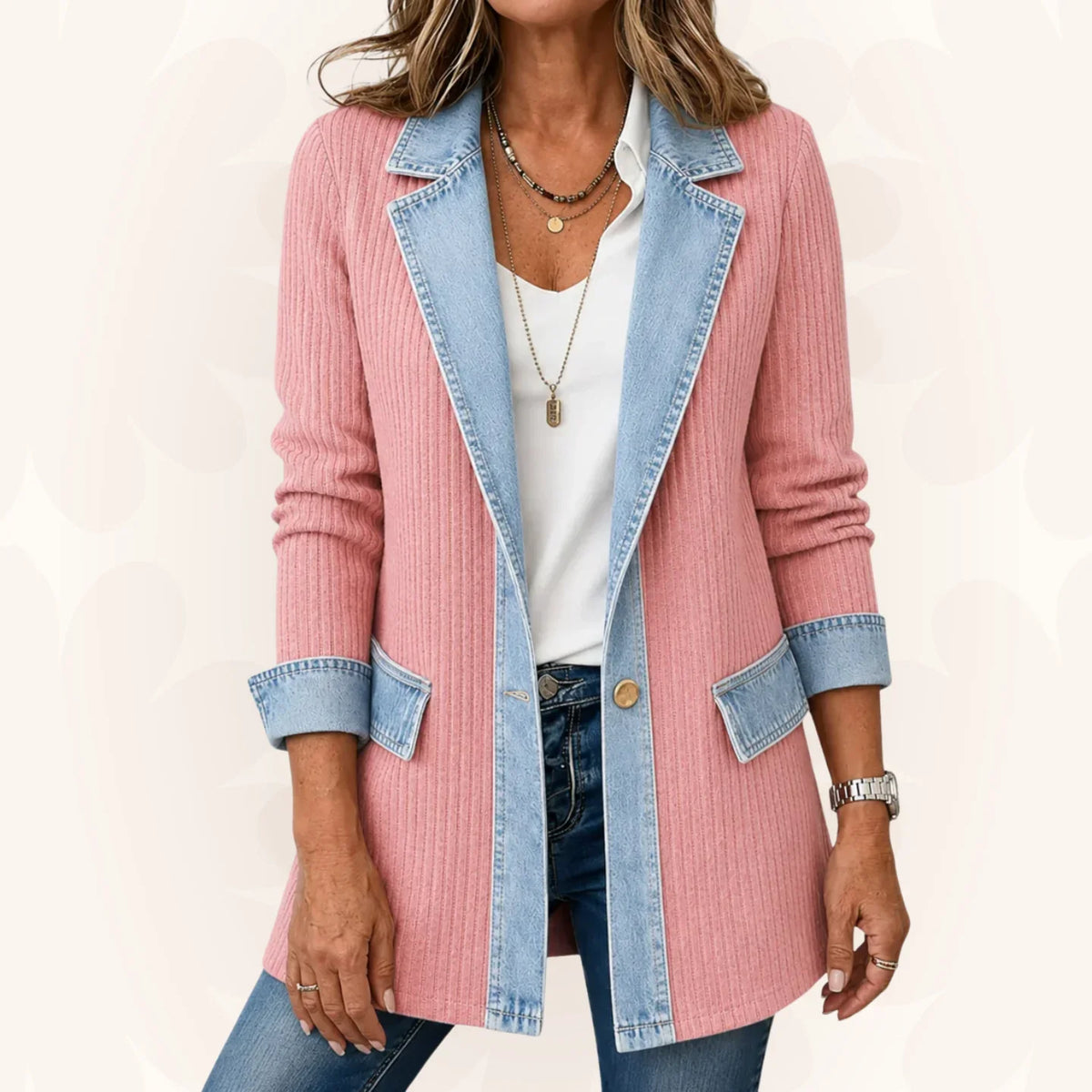 Chaqueta estructurada Norvelia con cuello de solapa
