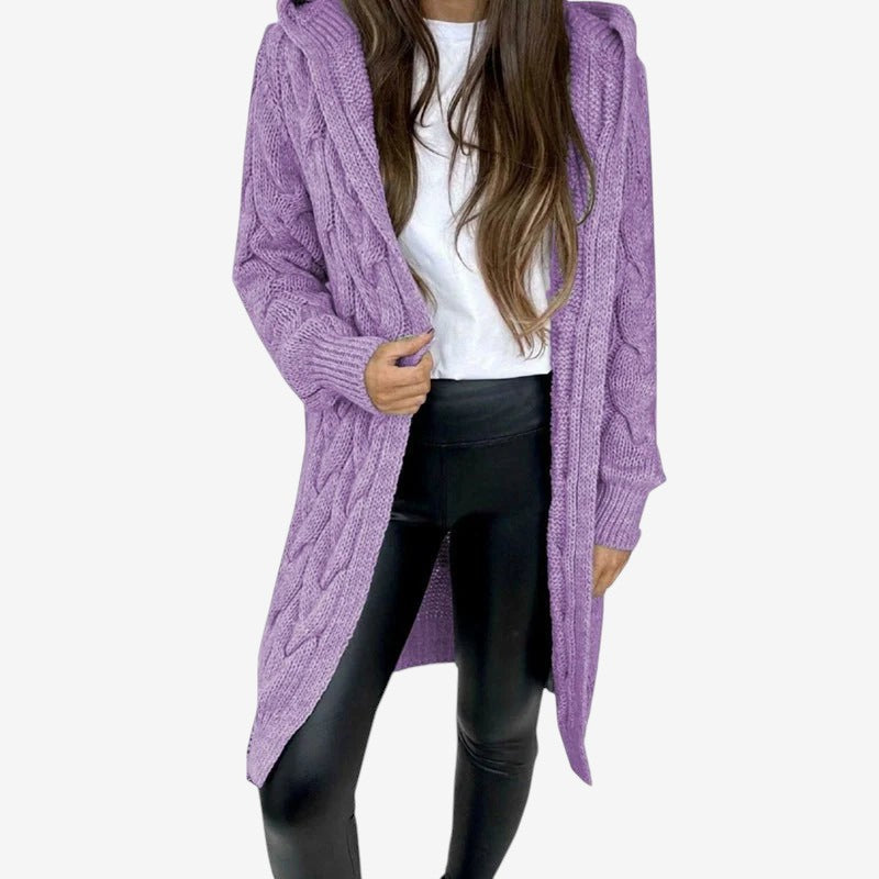 Zoravelle – Cárdigan con capucha y estampado en relieve