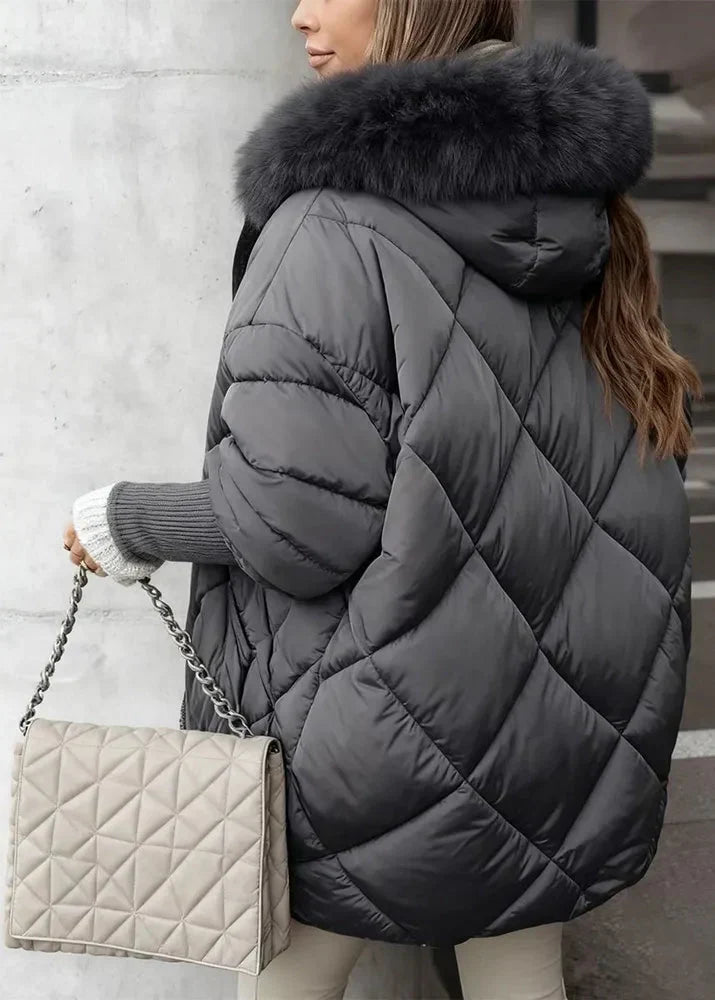 Velqara – Hooded Cardigan with Zipper Closure