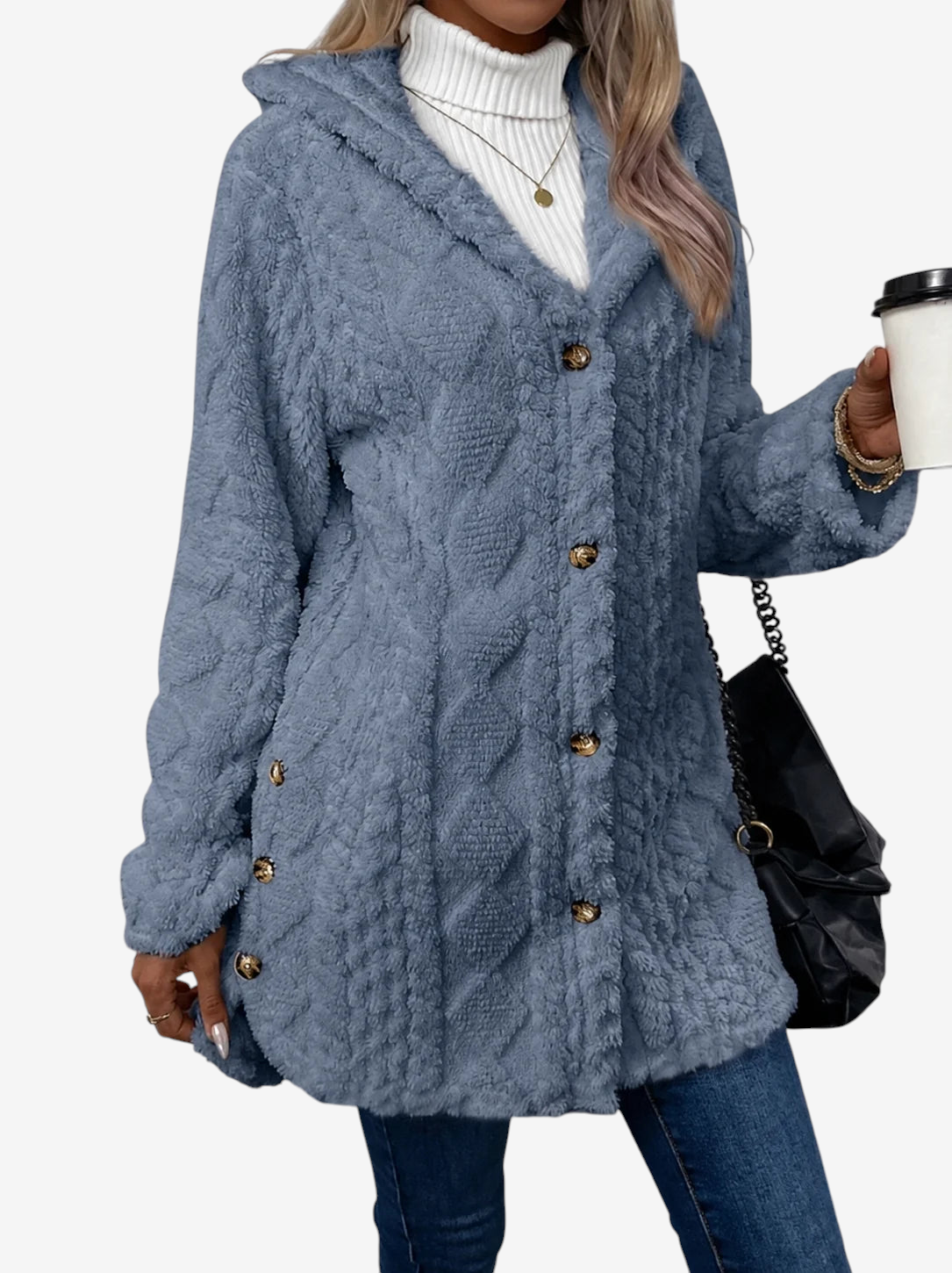 Chaqueta de punto texturizado ligeramente elástico Varellix