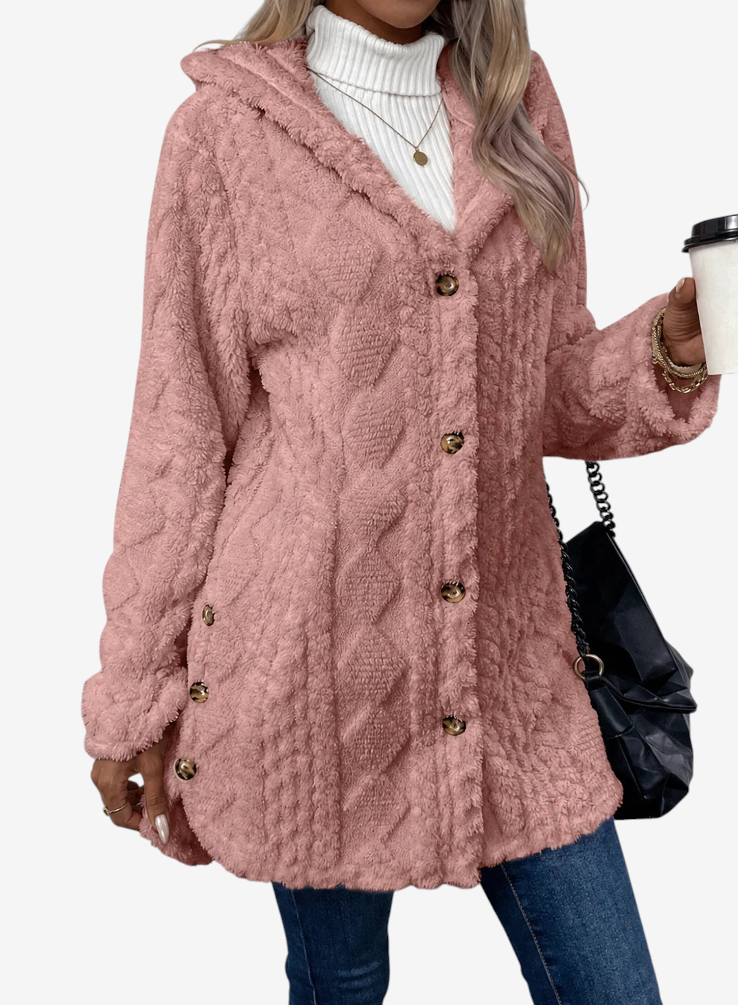 Chaqueta de punto texturizado ligeramente elástico Varellix