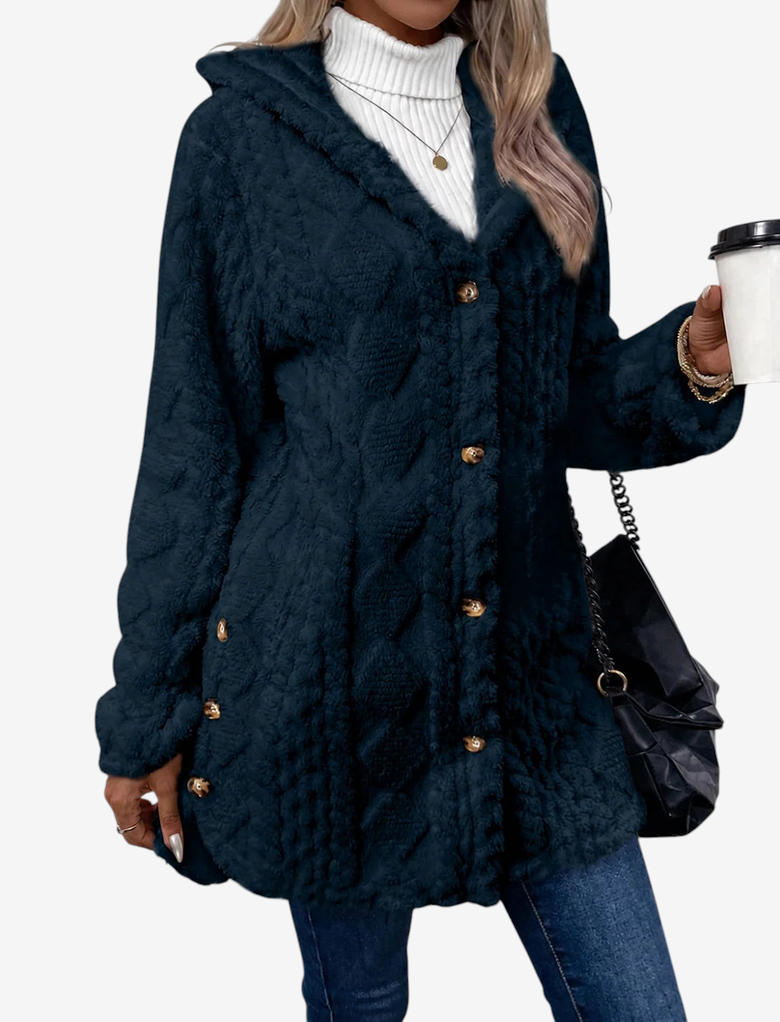 Chaqueta de punto texturizado ligeramente elástico Varellix