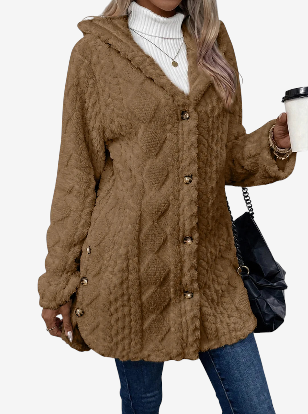 Chaqueta de punto texturizado ligeramente elástico Varellix