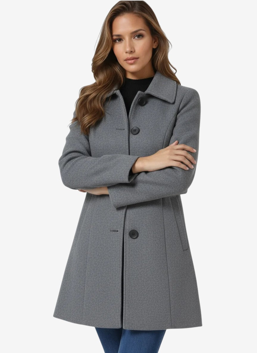 Varellora – Fitted Coat with Turn-Down Collar