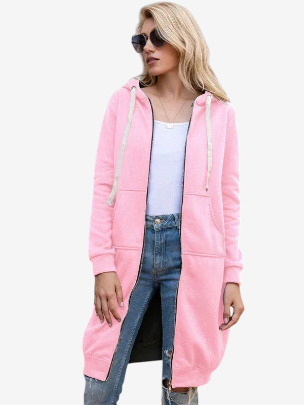 Drapely - Long Hooded Jacket with Loose Fit