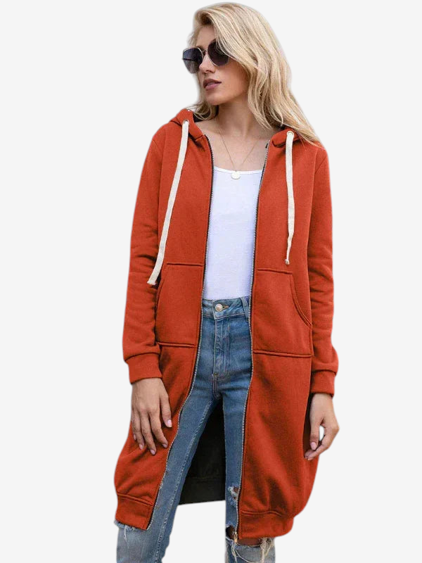 Drapely - Long Hooded Jacket with Loose Fit