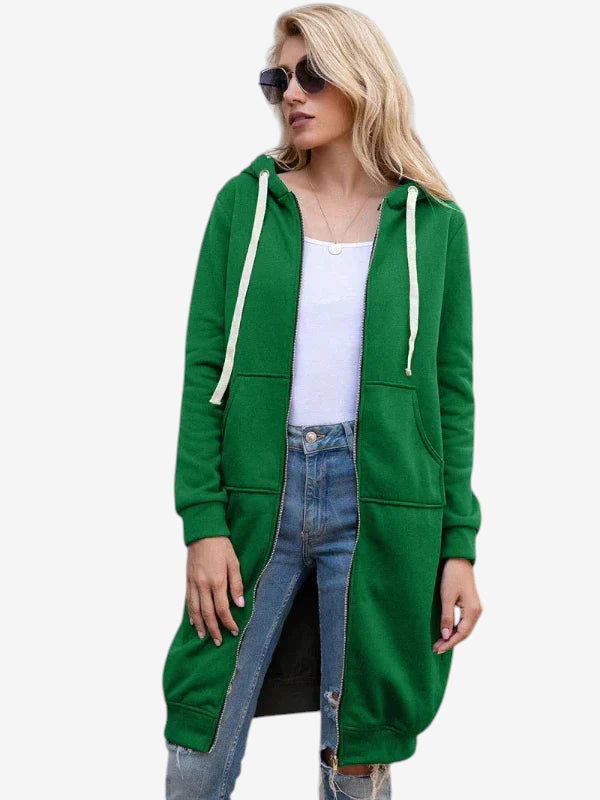 Drapely - Long Hooded Jacket with Loose Fit