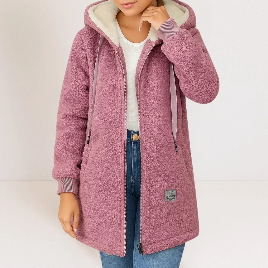 Calveris – Long Hooded Fleece Jacket