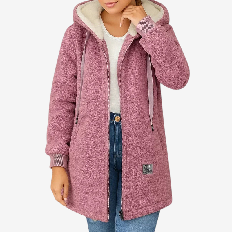 Calveris – Long Hooded Fleece Jacket