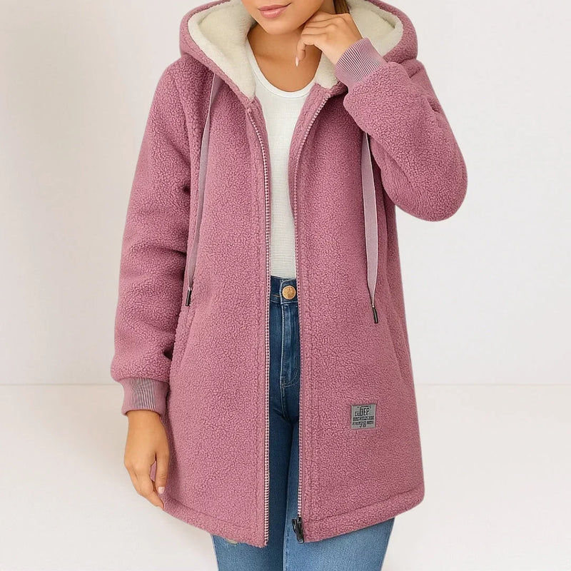 Calveris – Long Hooded Fleece Jacket