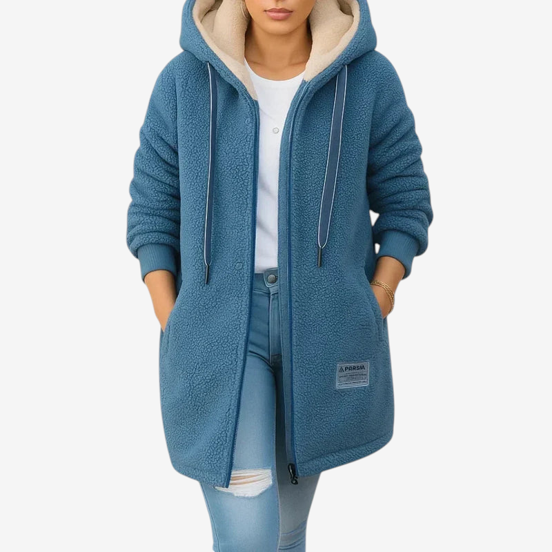 Calveris – Long Hooded Fleece Jacket